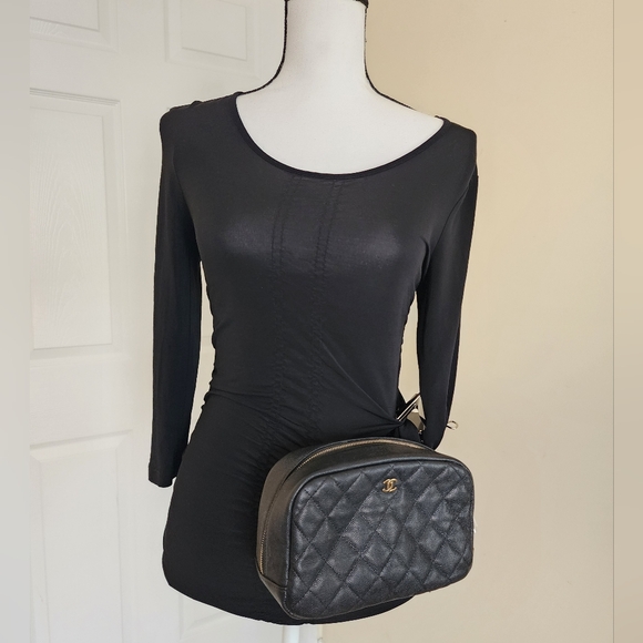 CHANEL Large Matelasse Caviar CC Zip Pouch Clutch Bag ENTRUPY COA - Picture 4 of 15